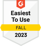 G2 'easiest to use' fall 2023 award