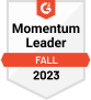 G2 'momentum leader' fall 2023 award