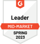 G2 leader mid-market spring 2023 award